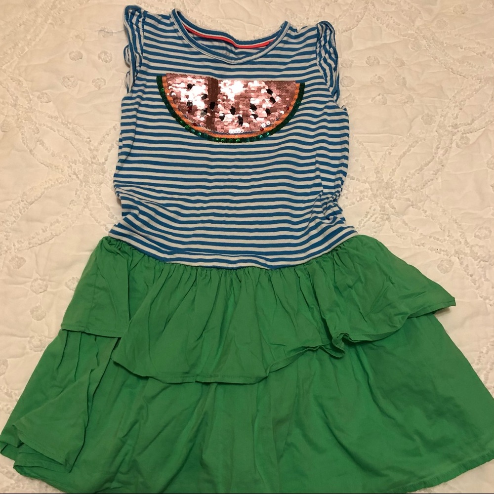 Mini Boden flip sequin dress 🍉